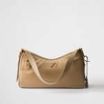 Prada Aimée Large Re-Nylon and Leather Shoulder Bag With Padlock