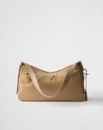 Prada Aimée Large Re-Nylon and Leather Shoulder Bag With Padlock