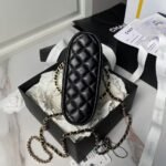 Chanel 24B AP3354 Calfskin Chain Clutch Black - Image 6