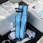 Chanel 24C AS4579 Star Bag Sky Blue and Black Satin Black Metal Hardware - Image 5