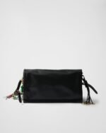 Prada Soft Sound Large Leather Shoulder Bag With Charms - Image 6