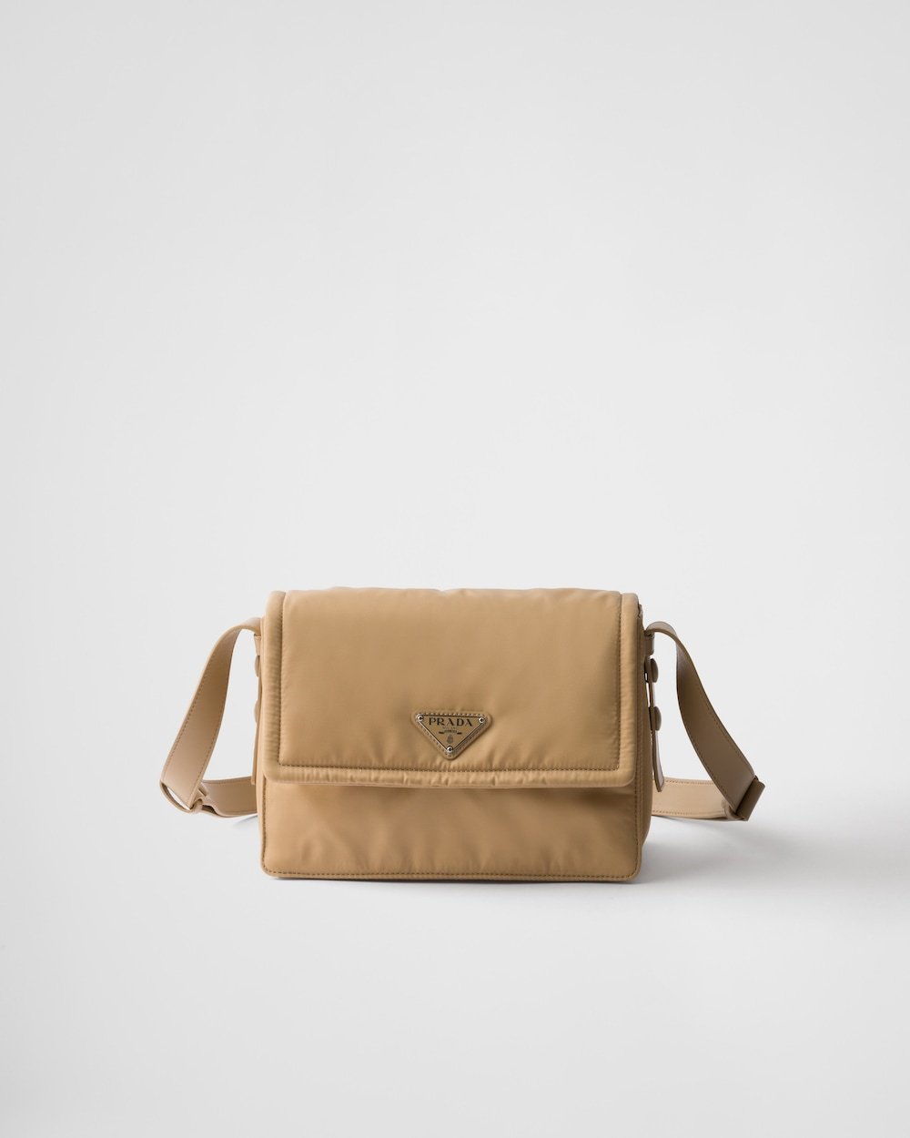65d7dc1b57c1465db1750fc4d693e4d6.jpg Small Padded Re-Nylon Shoulder Bag - Image 1