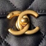 Chanel AS4986 Mini Flap bag Shiny Lambskin Imitation Pearls & Gold-Tone Metal Black - Image 3