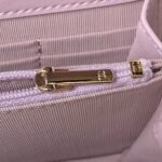 Chanel 24P AP3803 Shiny Crinkled Lambskin Chain Clutch Pearl Handle Purple - Image 4