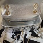 Chanel AS4647 Mini Flap Bag With Star Coin Purse Metallic Calfskin & Gold Metallic Silver - Image 3
