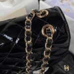 Chanel AS4647 Mini Flap Bag With Star Coin Purse Metallic Calfskin & Gold Metallic Black - Image 3