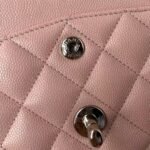 Chanel Small Classic Handbag Caviar Silver Hardware - Image 7
