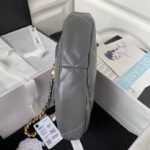 Chanel 24C AS4638 19 Hobo Bag Grey Lambskin Mixed Metal Hardware - Image 6
