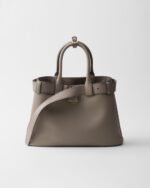 Prada Buckle Small Leather Handbag With Belt