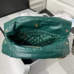 Chanel 22 AS3260 Small Bag Dark Green Calfskin Gold Hardware - Image 6