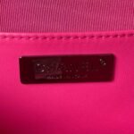 Chanel 24C AS4579 Star Bag Fuchsia and Black Satin Black Metal Hardware - Image 9