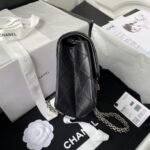Chanel 23A Classic Mini 2.55 Flap Bag Black Distressed Calfskin Ruthenium Hardware - Image 5