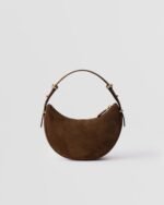 Prada Arqué Suede Shoulder Bag - Image 7