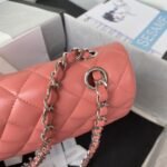 Chanel Small Classic Handbag Silver Hardware - Image 4
