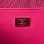 Chanel 24C AS4579 Star Bag Fuchsia and Black Satin Black Metal Hardware - Image 8