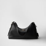 Prada Aimée Large Leather Shoulder Bag