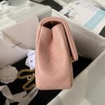 Chanel 23S AS4064 Camellia Embossed Chain Lambskin Flap Bag Light Pink - Image 5