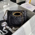Chanel 24B AS5038 Lambskin Clutch Black - Image 2