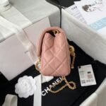 Chanel 23K AS1787 Mini Pearl Embossed Rectangular Flap Bag Lambskin Brushed Metal Hardware Dark Pink - Image 5