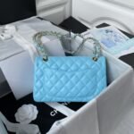 Chanel Small Classic Handbag Gold Hardware - Image 2