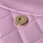 Chanel 24C AP3573 Mini Backpack Lambskin Gold Metal Purple - Image 7