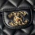 Chanel 24A AS4924 Mini Flap Bag With Top Handle Black - Image 3