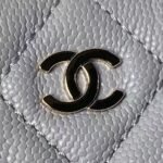Chanel 24S AP4000 Mini Clutch With Chain Crossbody Bag Grey Caviar Light Gold Hardware - Image 3
