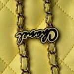 Chanel 24S AS4810 Medium CC Drawstring Backpack Shiny Lambskin Light Gold Hardware Yellow - Image 4