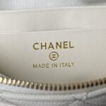 Chanel 24S AP4000 Mini Clutch With Chain Crossbody Bag White Caviar Light Gold Hardware - Image 8