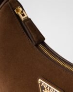 Prada Arqué Suede Shoulder Bag - Image 4