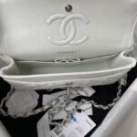 Chanel Small Classic Handbag Caviar Silver Hardware - Image 6