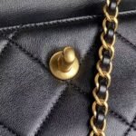 Chanel 24B AS5038 Lambskin Clutch Black - Image 5
