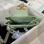 Chanel 24C AS4596 Vintage Logo Quilted Lambskin Shoulder Bag Light Green - Image 5