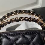 Chanel 24B AP3354 Calfskin Chain Clutch Black - Image 7