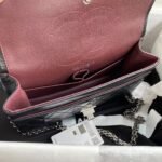 Chanel 23A Classic Medium 2.55 Flap Bag Black Distressed Calfskin Ruthenium Hardware - Image 9