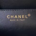 Chanel 24C AS4596 Vintage Logo Quilted Lambskin Shoulder Bag Black - Image 8