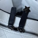 Chanel 24C AS4579 Star Bag White and Black Satin Black Metal Hardware - Image 6