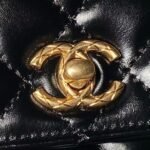 Chanel A92990 Small Flap Bag With Top Handle Black Shiny Calfskin Black - Image 3