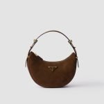 Prada Arqué Suede Shoulder Bag