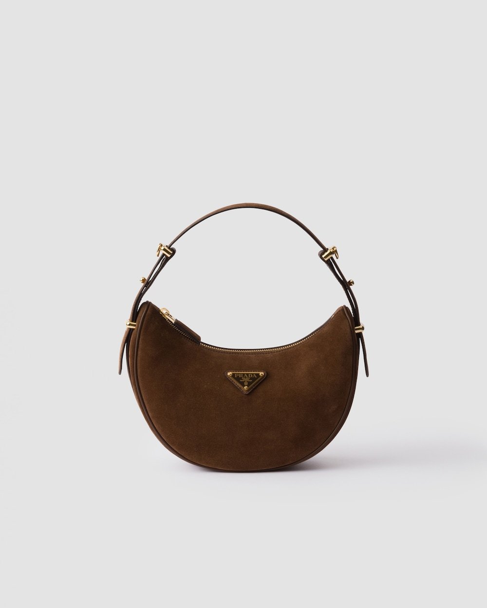 a6075cfdc43347258dcb15605dea7df1.jpg Prada Arqué Suede Shoulder Bag - Image 1