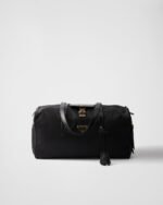 Large Re-Nylon Top-Handle Bag With Padlock