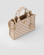 Small Prada Symbole Embroidered Fabric Handbag - Image 4