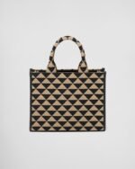 Small Prada Symbole Embroidered Fabric Handbag - Image 4