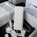 Chanel 24A AS4924 Mini Flap Bag With Top Handle White - Image 6