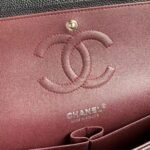 Chanel Classic 11.12 Handbag Caviar Silver Hardware Burgundy Interior - Image 7