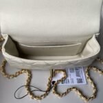 Chanel AS4847 Mini Flap Bag With Top Handle Lambskin Resin White - Image 7