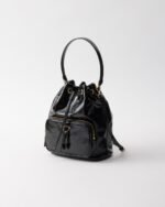 Prada Duet Naplak Patent Leather Bucket Bag - Image 2
