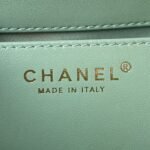 Chanel 24C AS4596 Vintage Logo Quilted Lambskin Shoulder Bag Light Green - Image 8