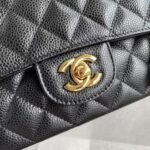 Chanel Classic 11.12 Handbag Caviar Gold Hardware Burgundy Interior - Image 3