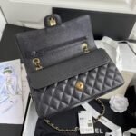 Chanel Classic 11.12 Handbag Caviar Gold Hardware Burgundy Interior - Image 6